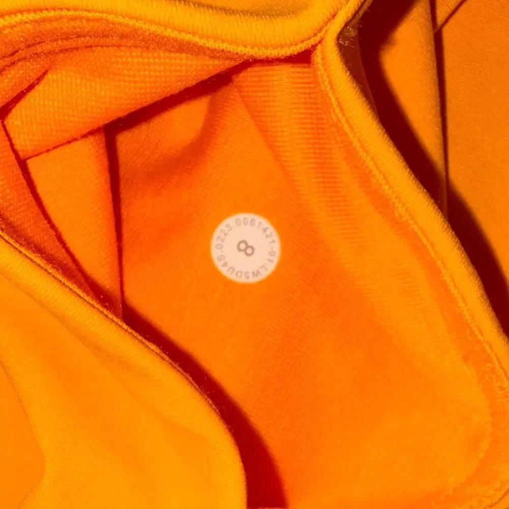 Lululemon Athletica Orange High-Waisted Leggings